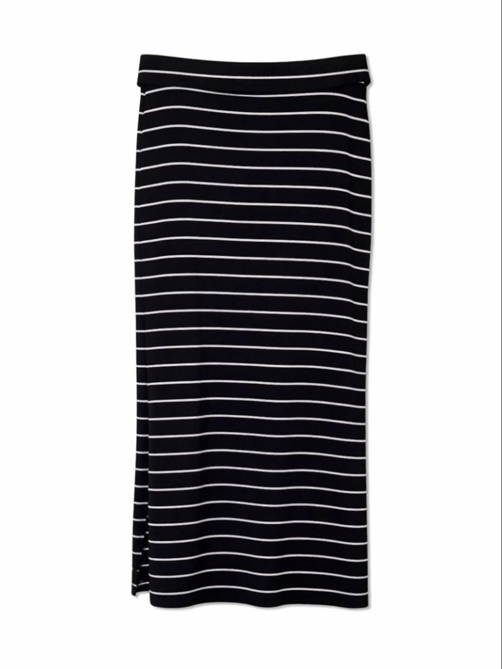 Black & White Stretch Maxi Skirt L